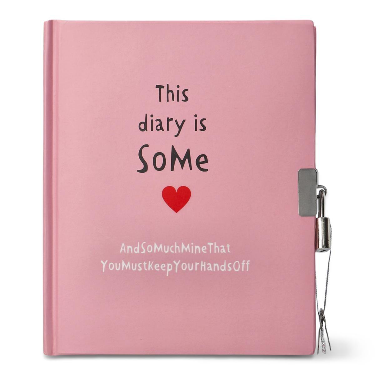 Pink diary with lock