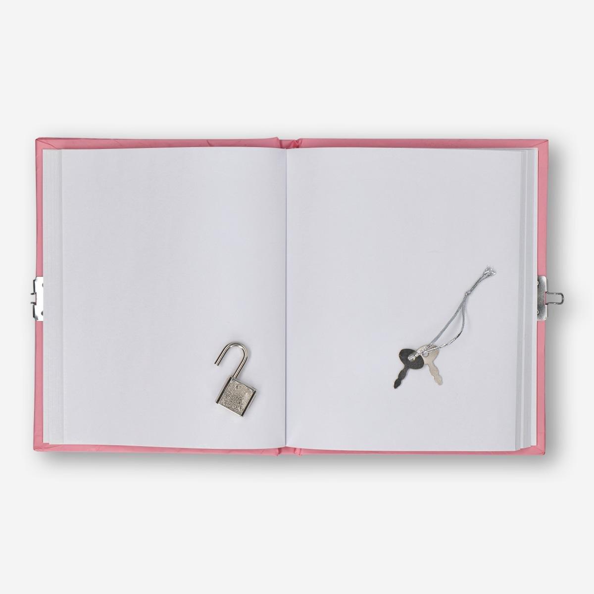Pink diary with lock