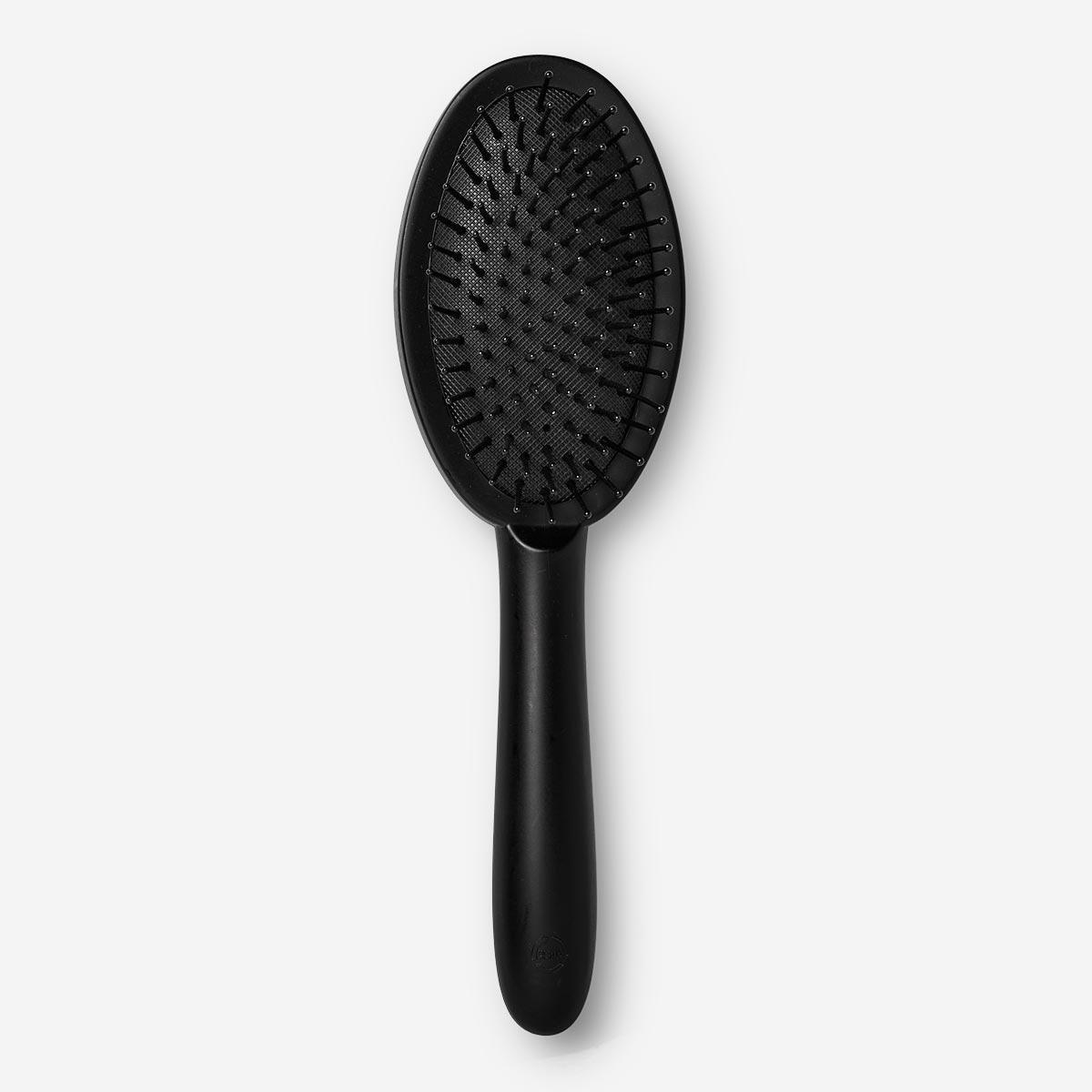 Black round hairbrush