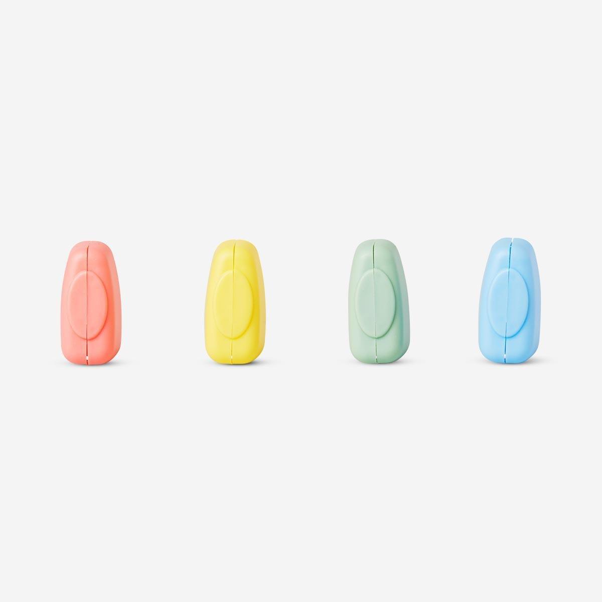 Multicolour 4 toothbrush head cases