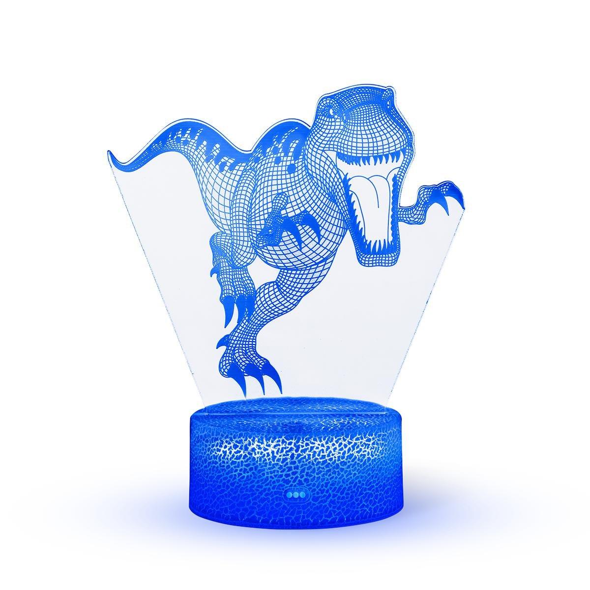 Blue dinosaur effect lamp