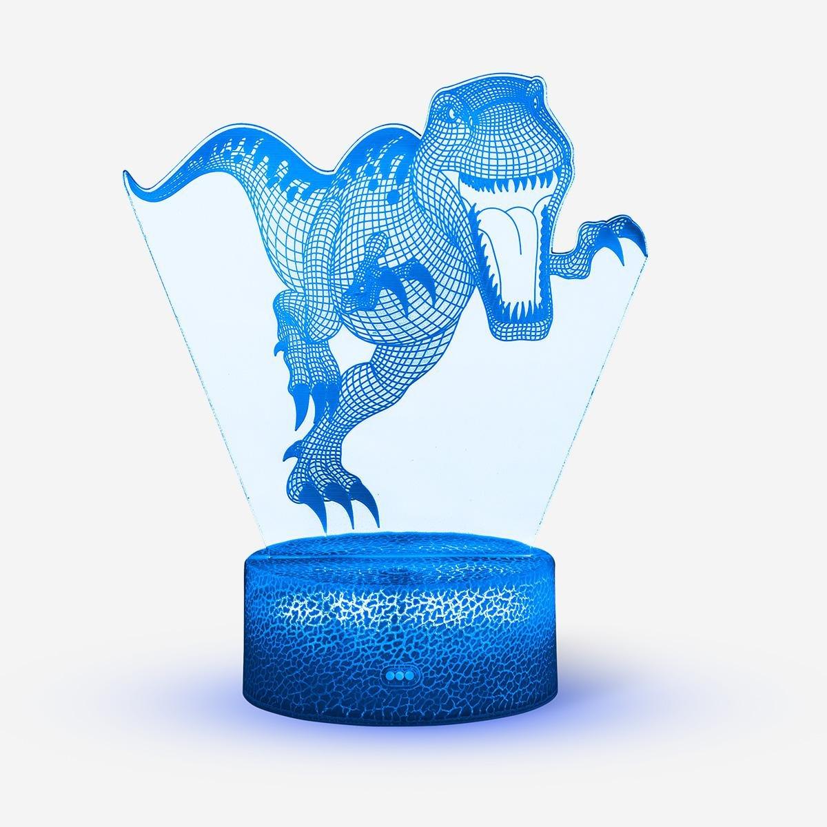 Blue dinosaur effect lamp