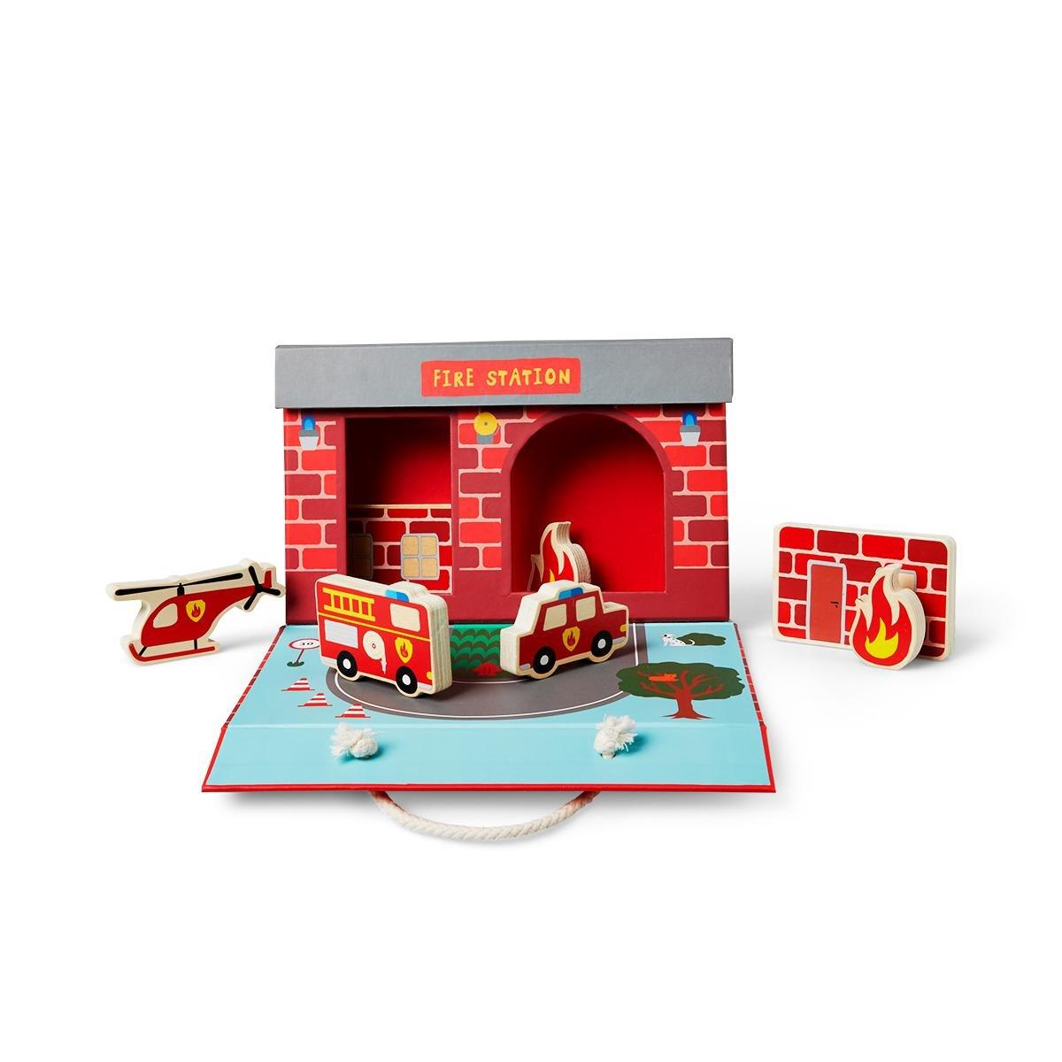 Fire station play suitcase