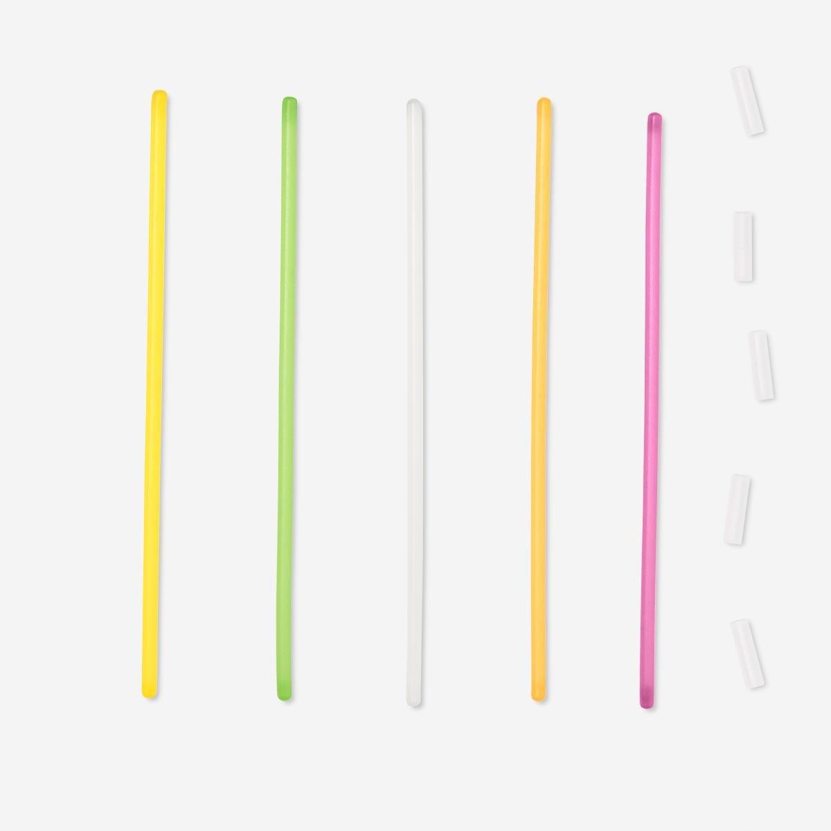 Multicolour glow stick bracelets