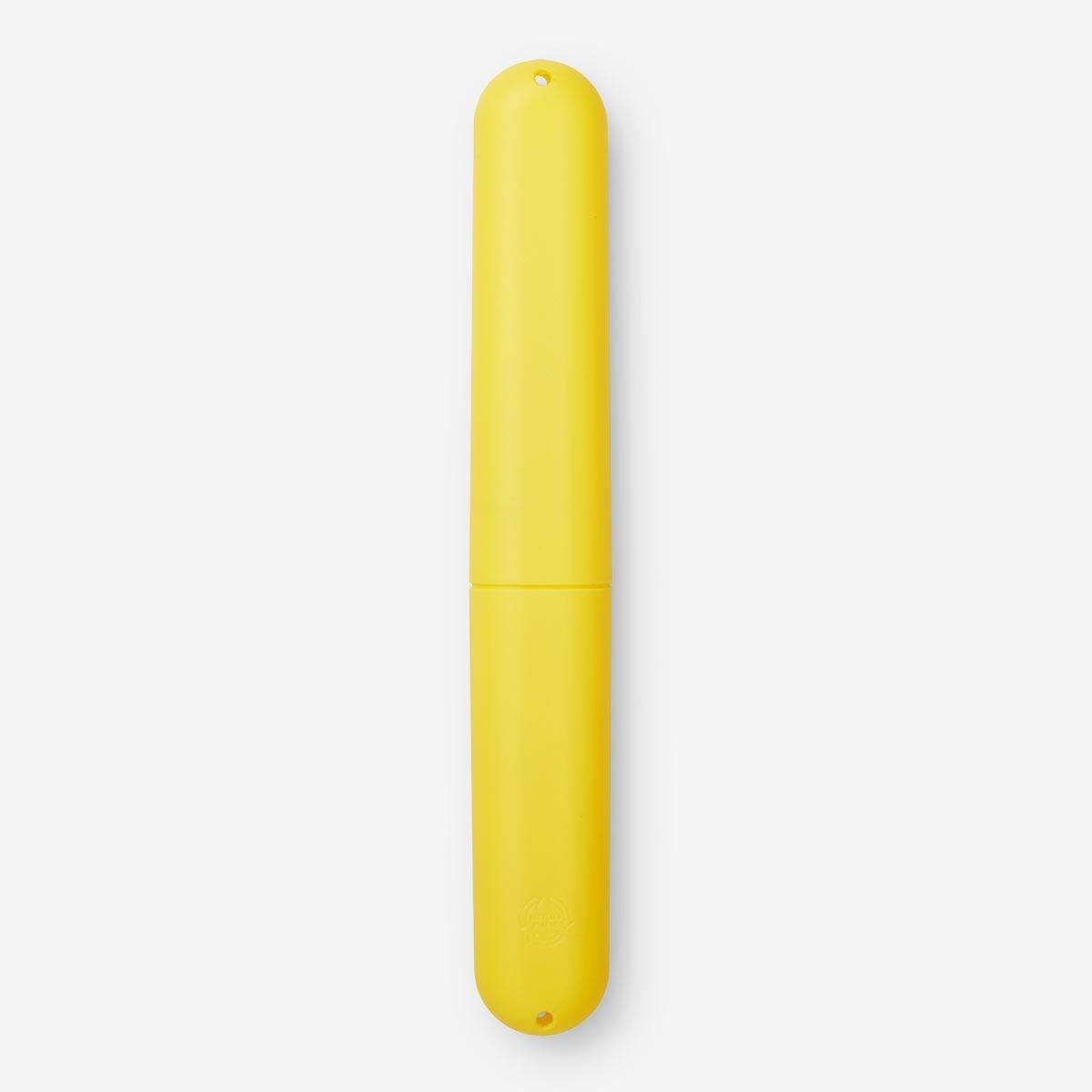 Yellow toothbrush case