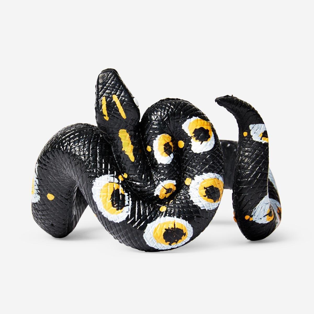 Black snake rubber bracelet toy