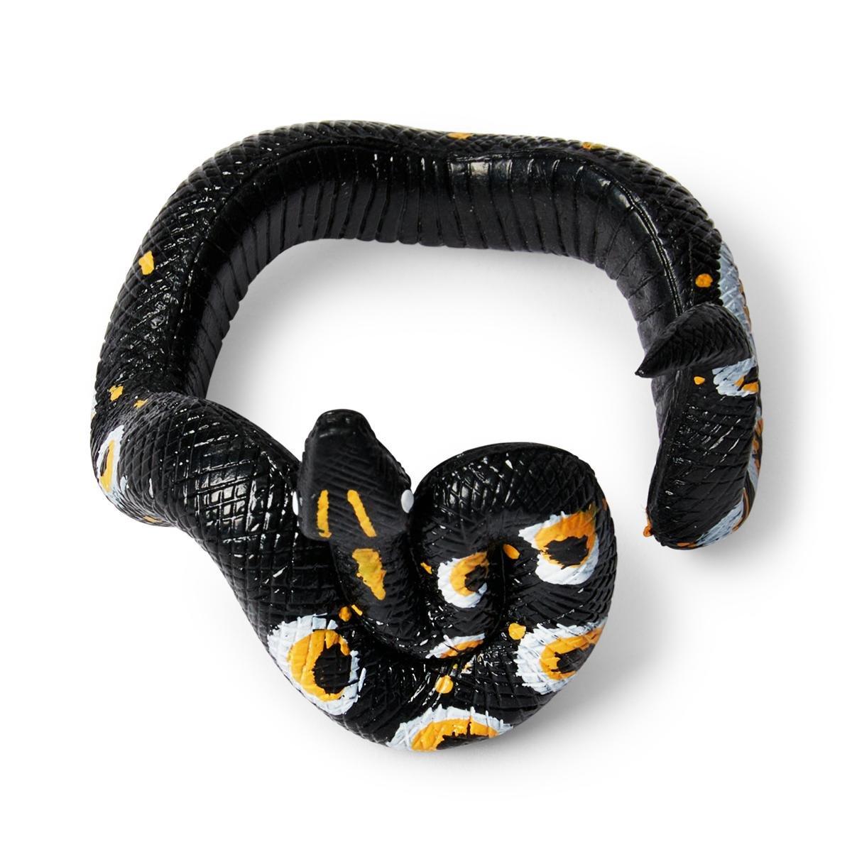 Black snake rubber bracelet toy