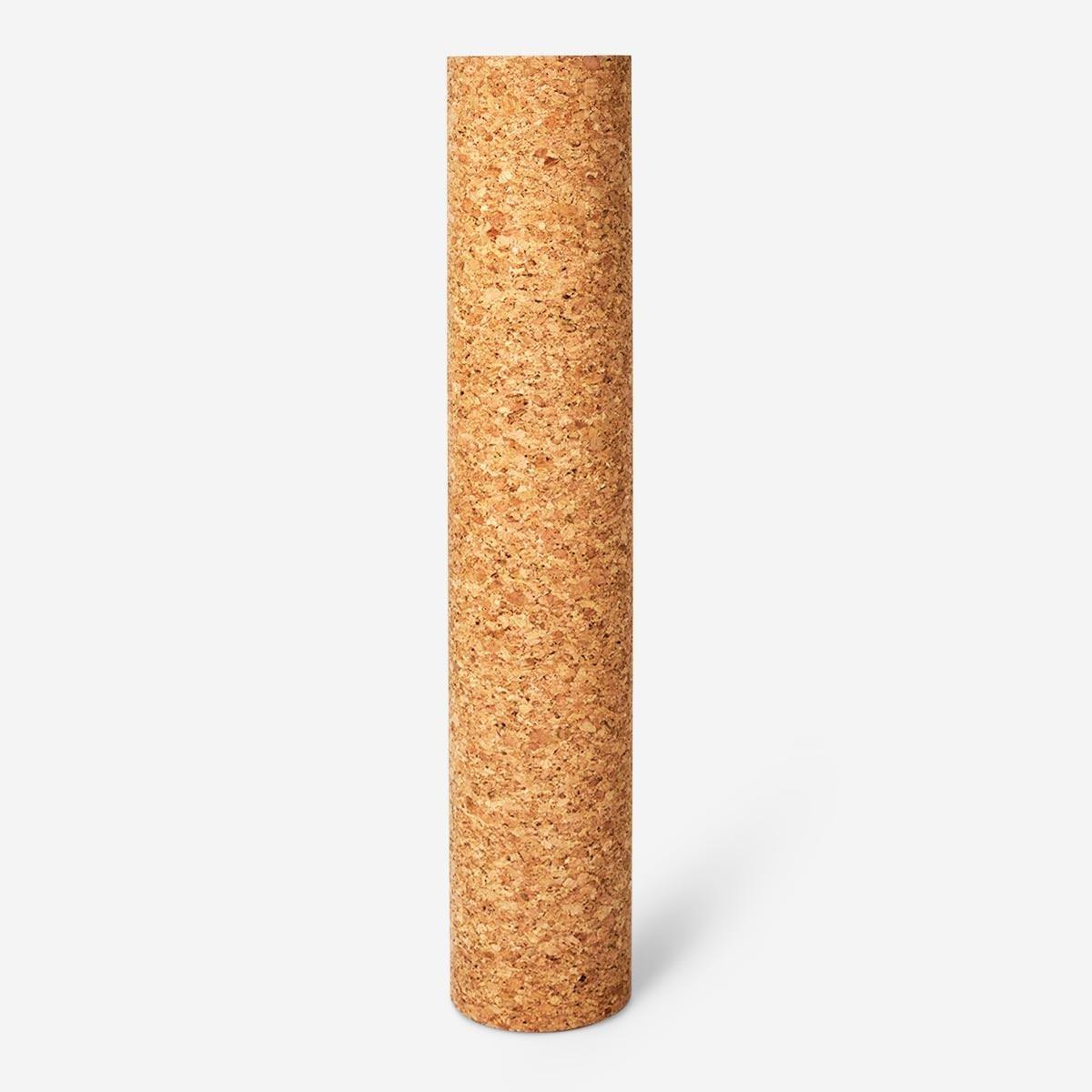 Blue one sided cork yoga mat