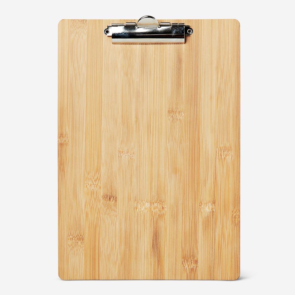 Brown bamboo clipboard. a4