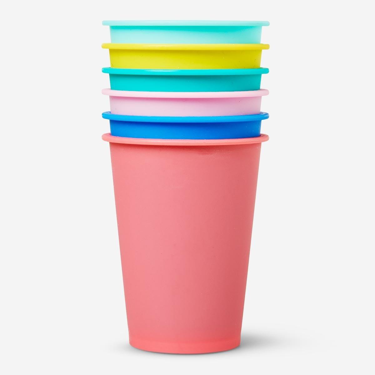 Multicolour strong plastic cups