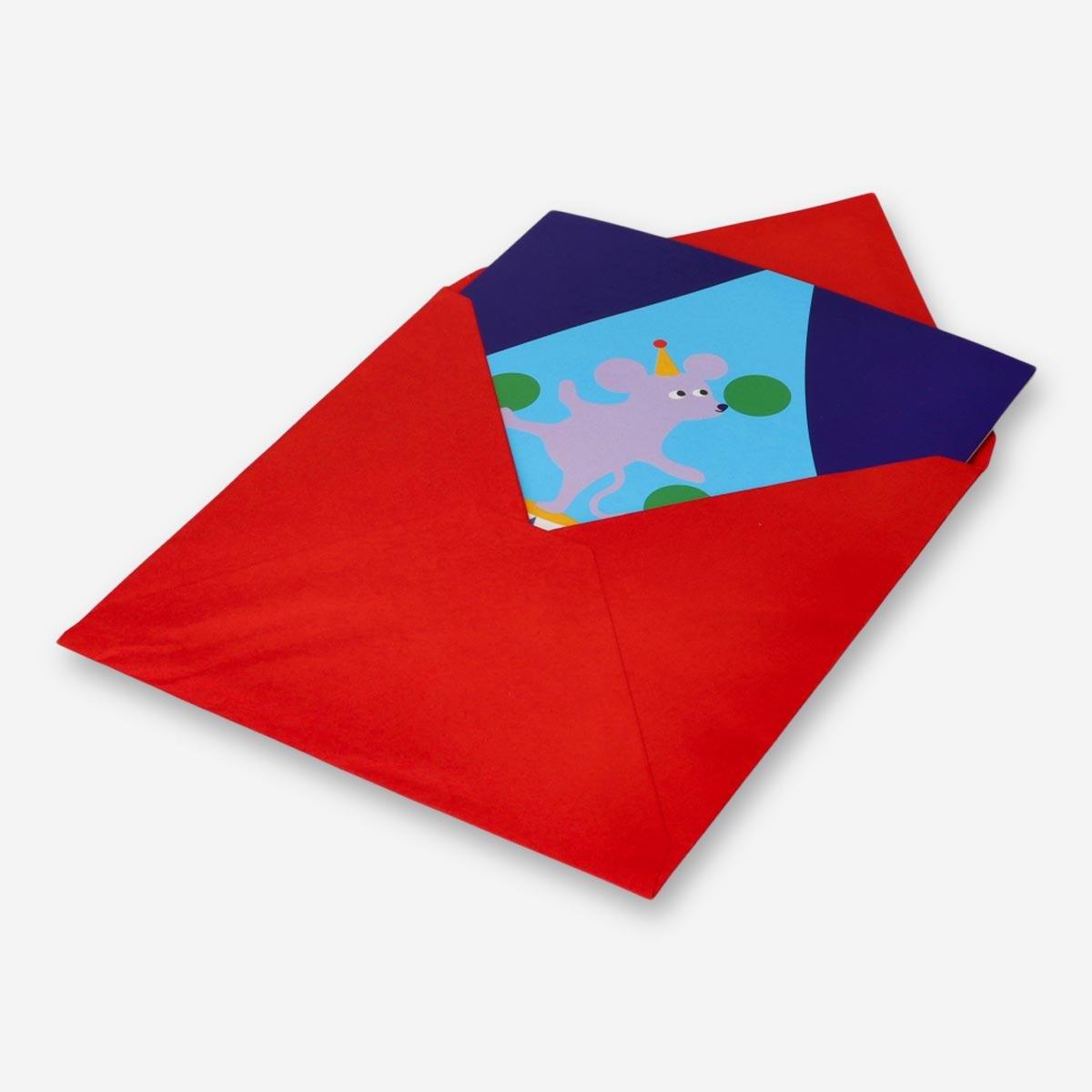 Red birthday pop-up card