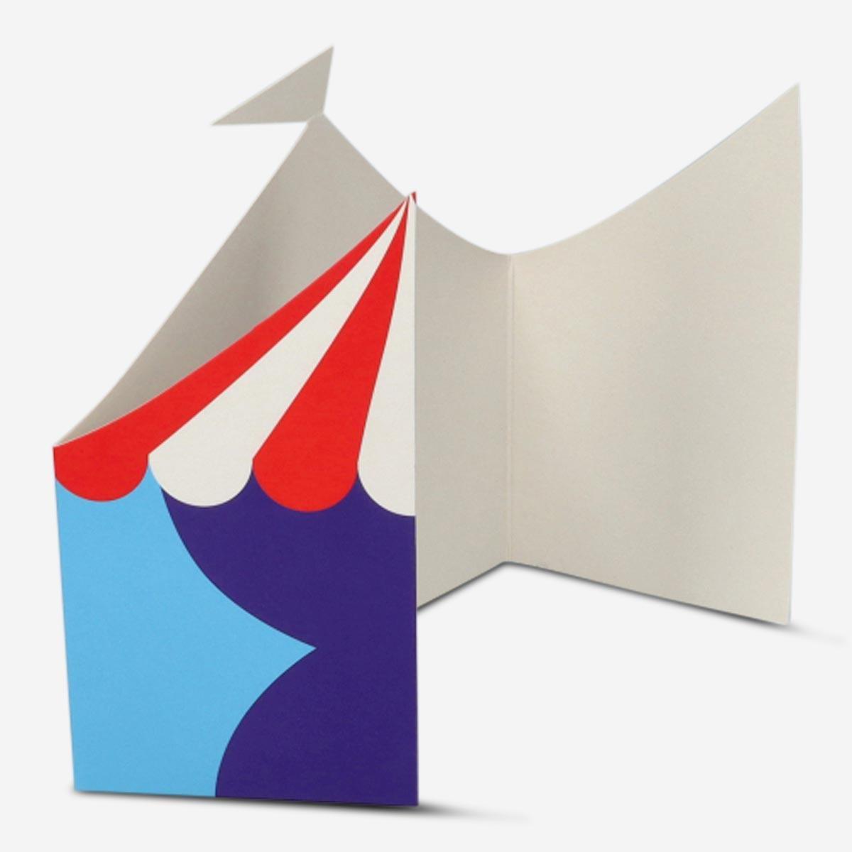 Circus shaped birthday invitations