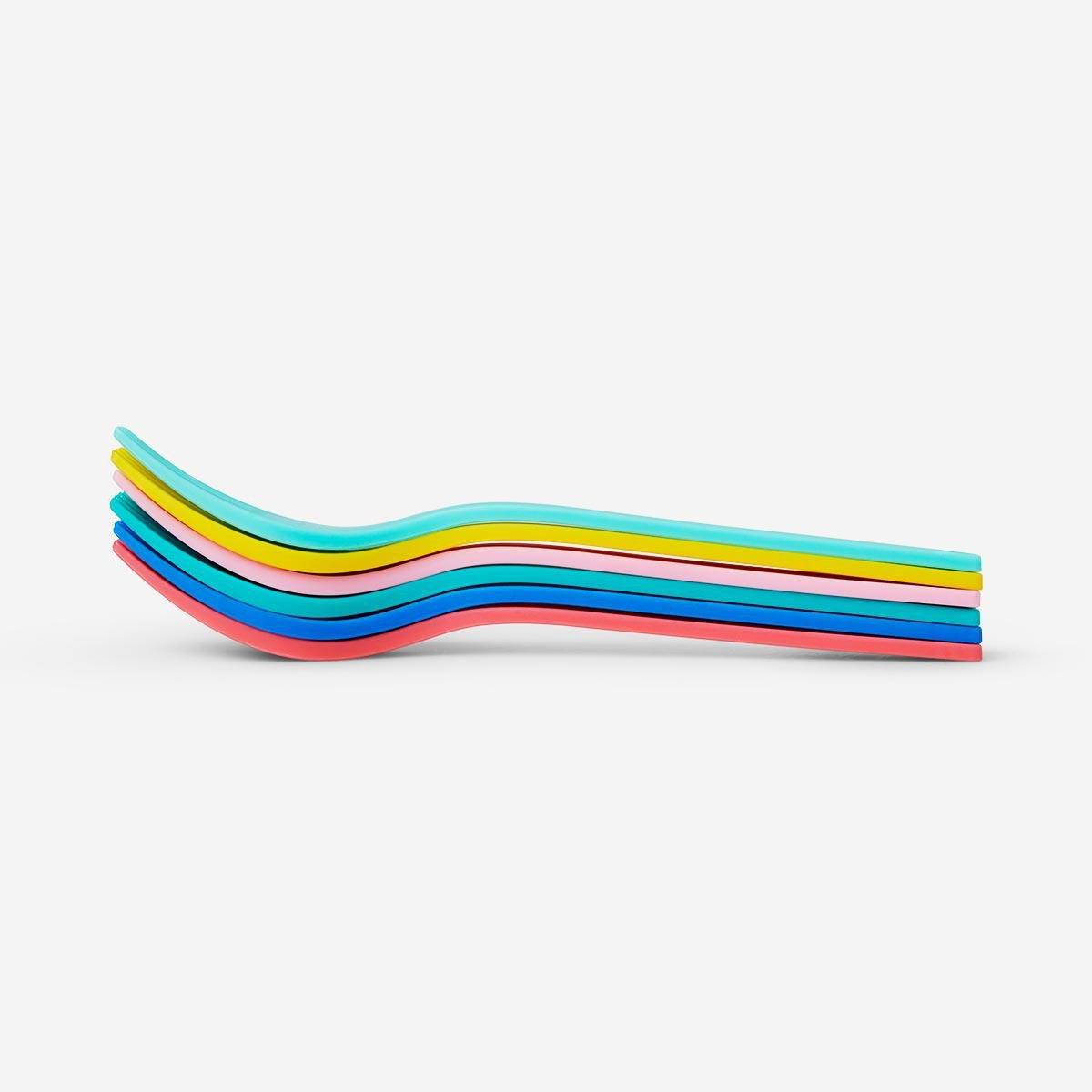 Multicolour strong plastic forks