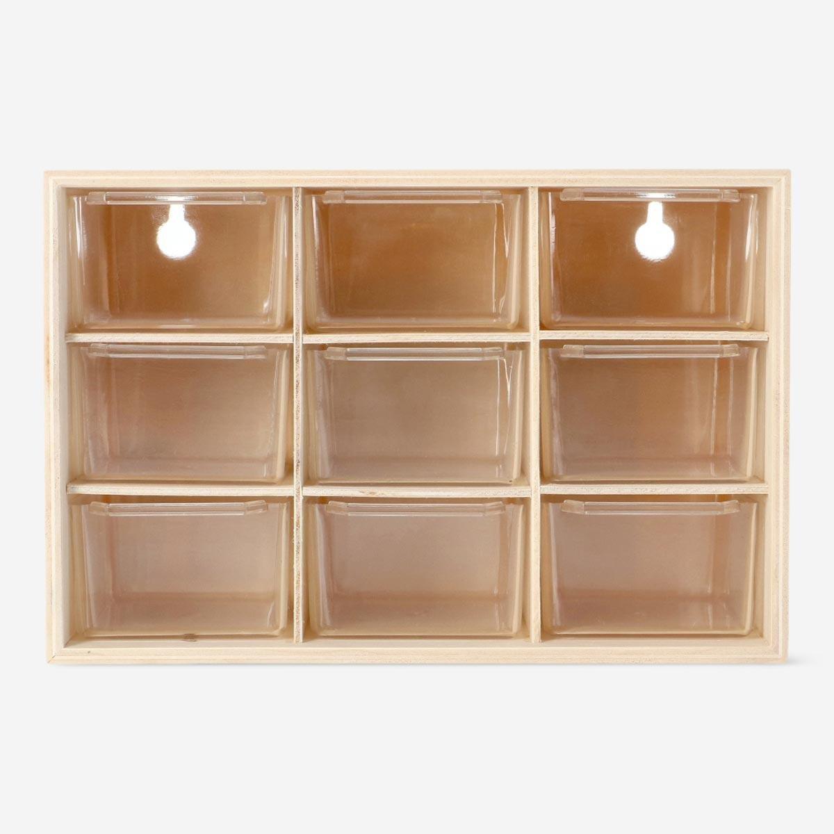 Multicolour crafts storage box organizer.
