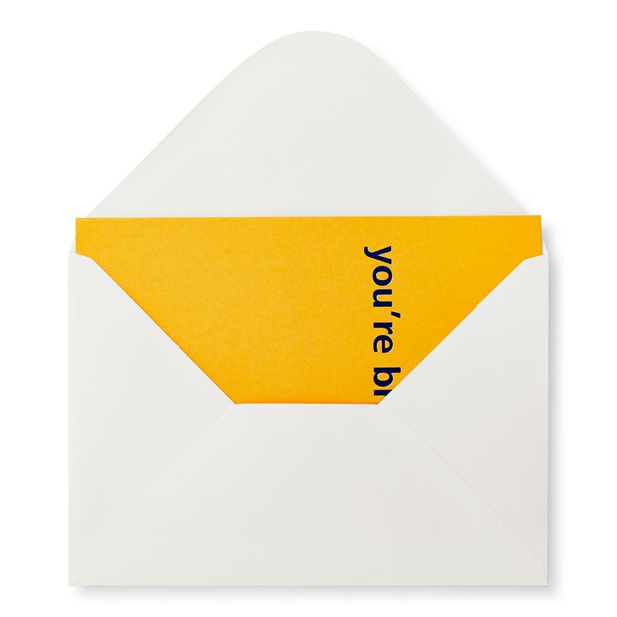 Yellow greeting card