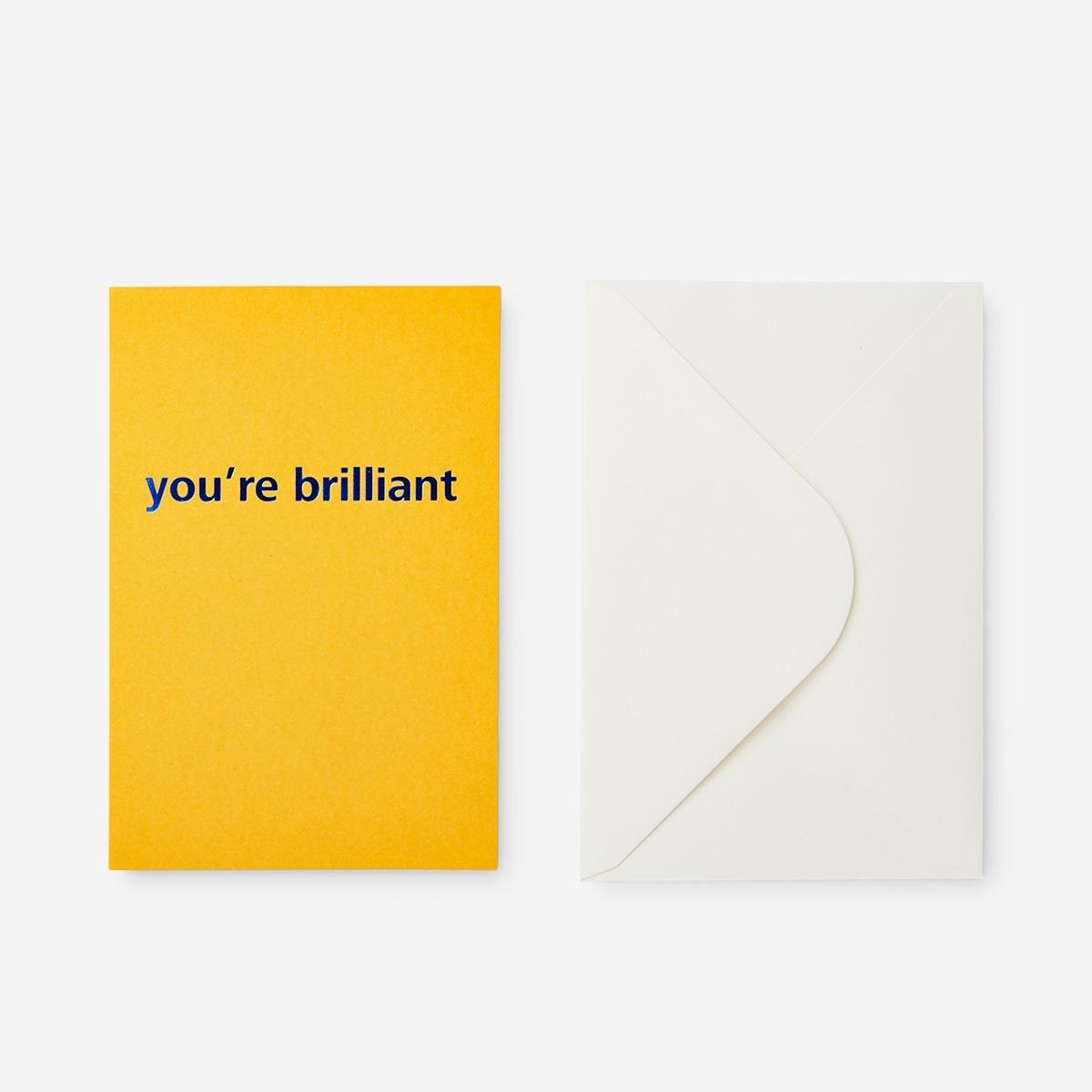 Yellow greeting card