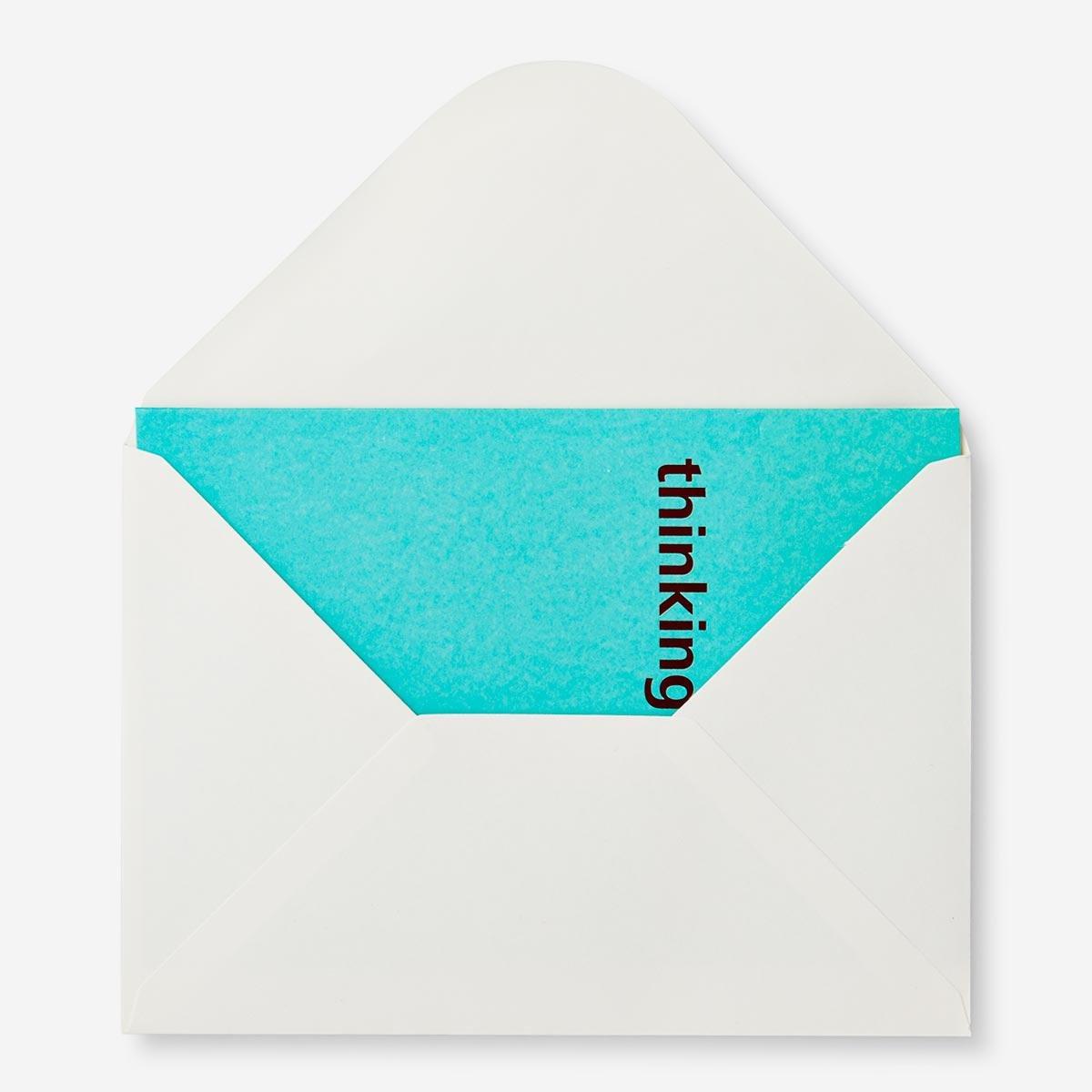 Turquoise thinking of you card