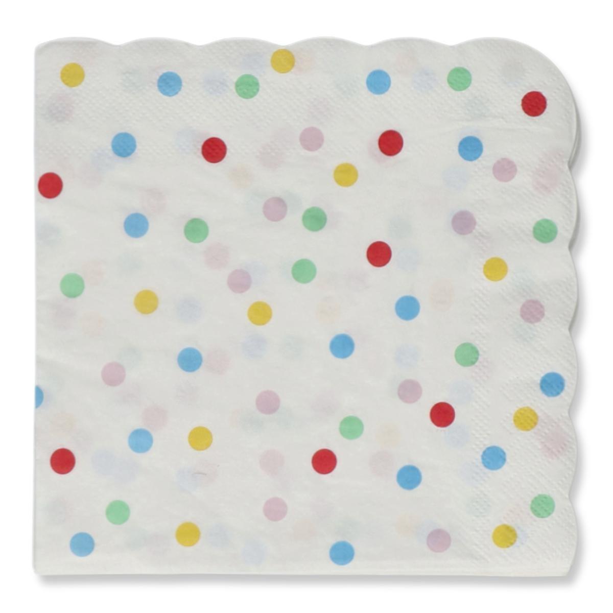 Multicolour polka dotse napkins