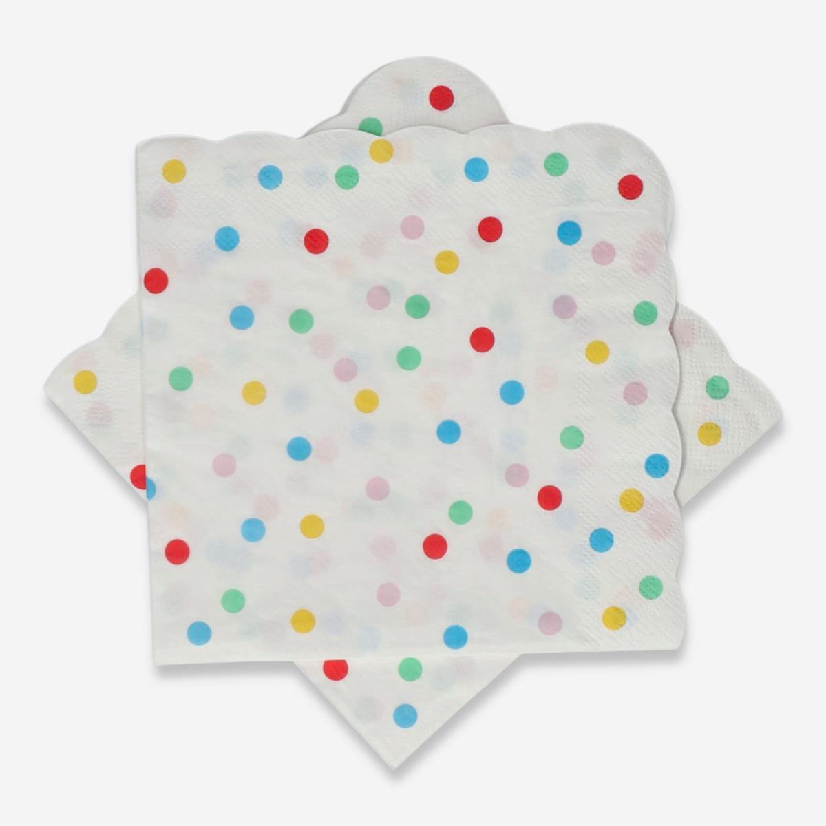 Multicolour polka dotse napkins