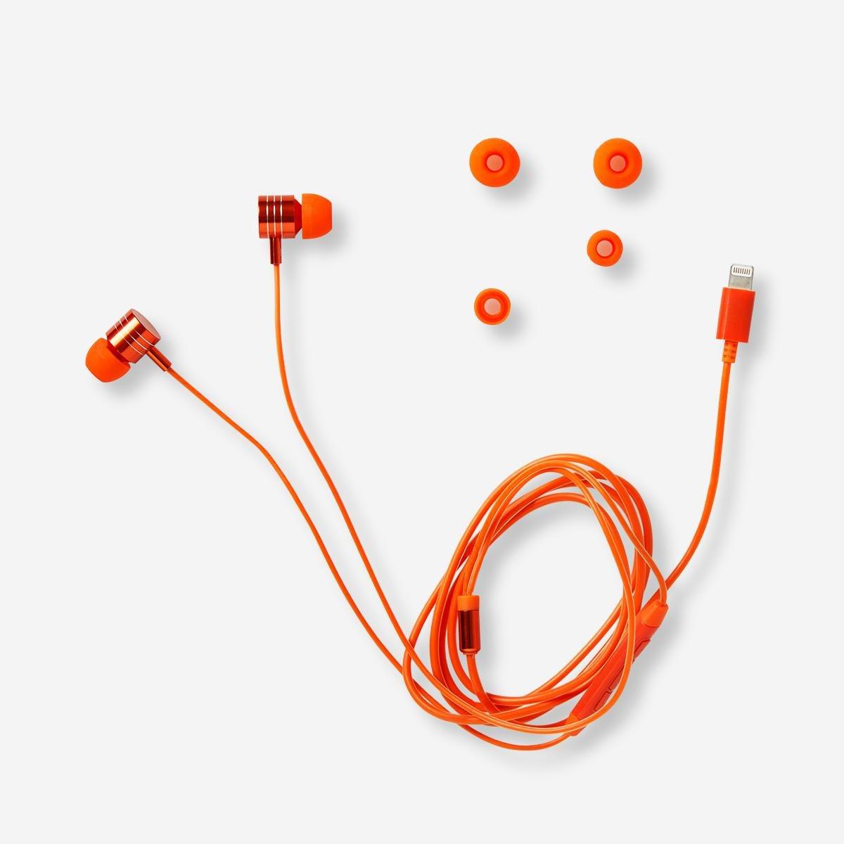 Orange earphones