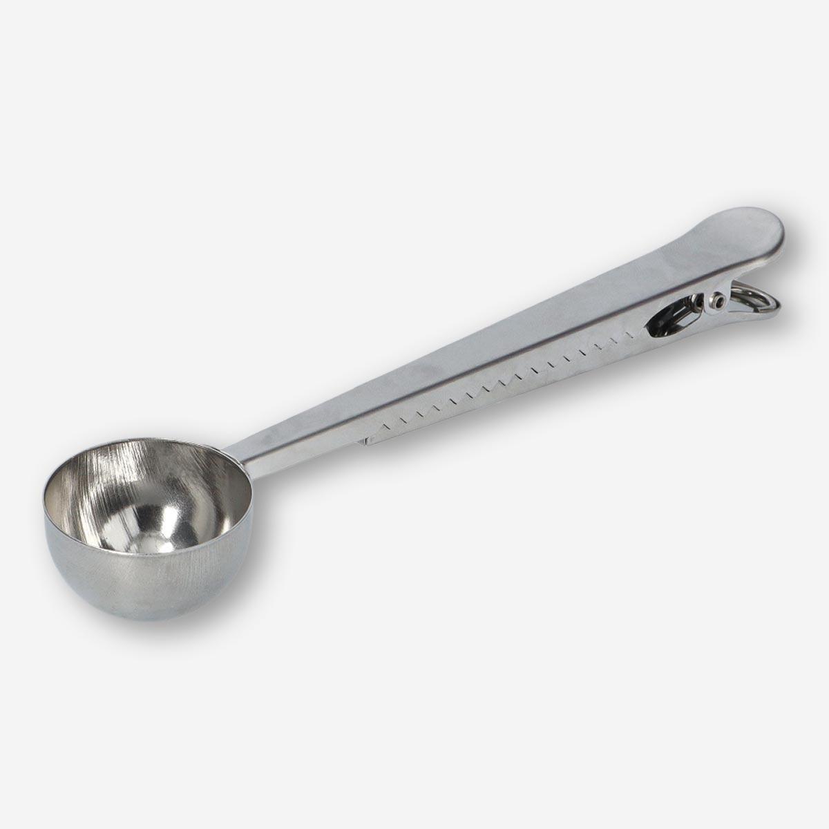 Steel dosing spoon. with clip