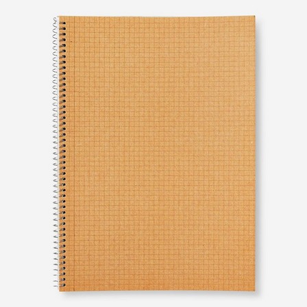 Orange squared paper exercise book. a4