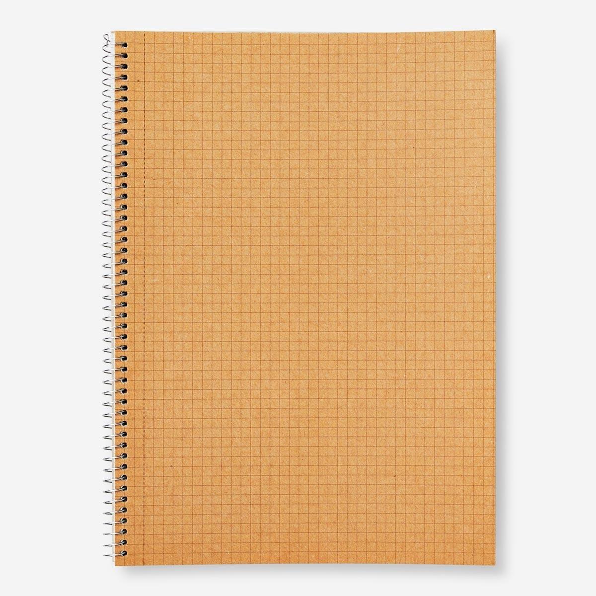 Orange squared paper exercise book. a4