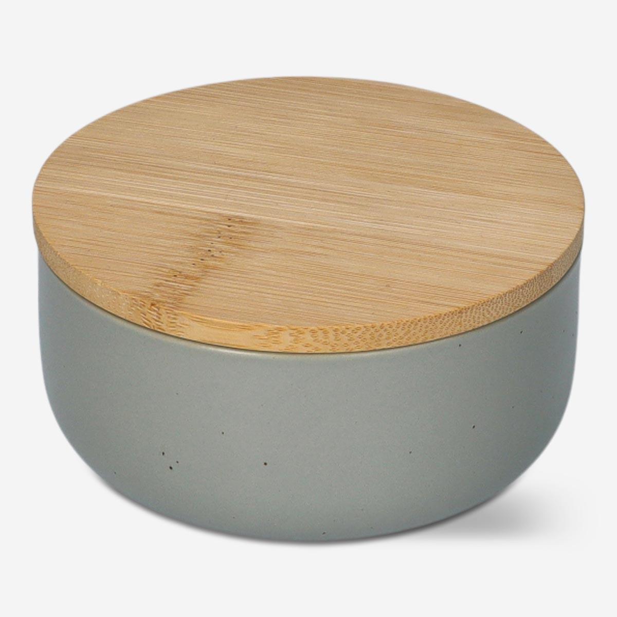 Grey storage jar. 5 cm