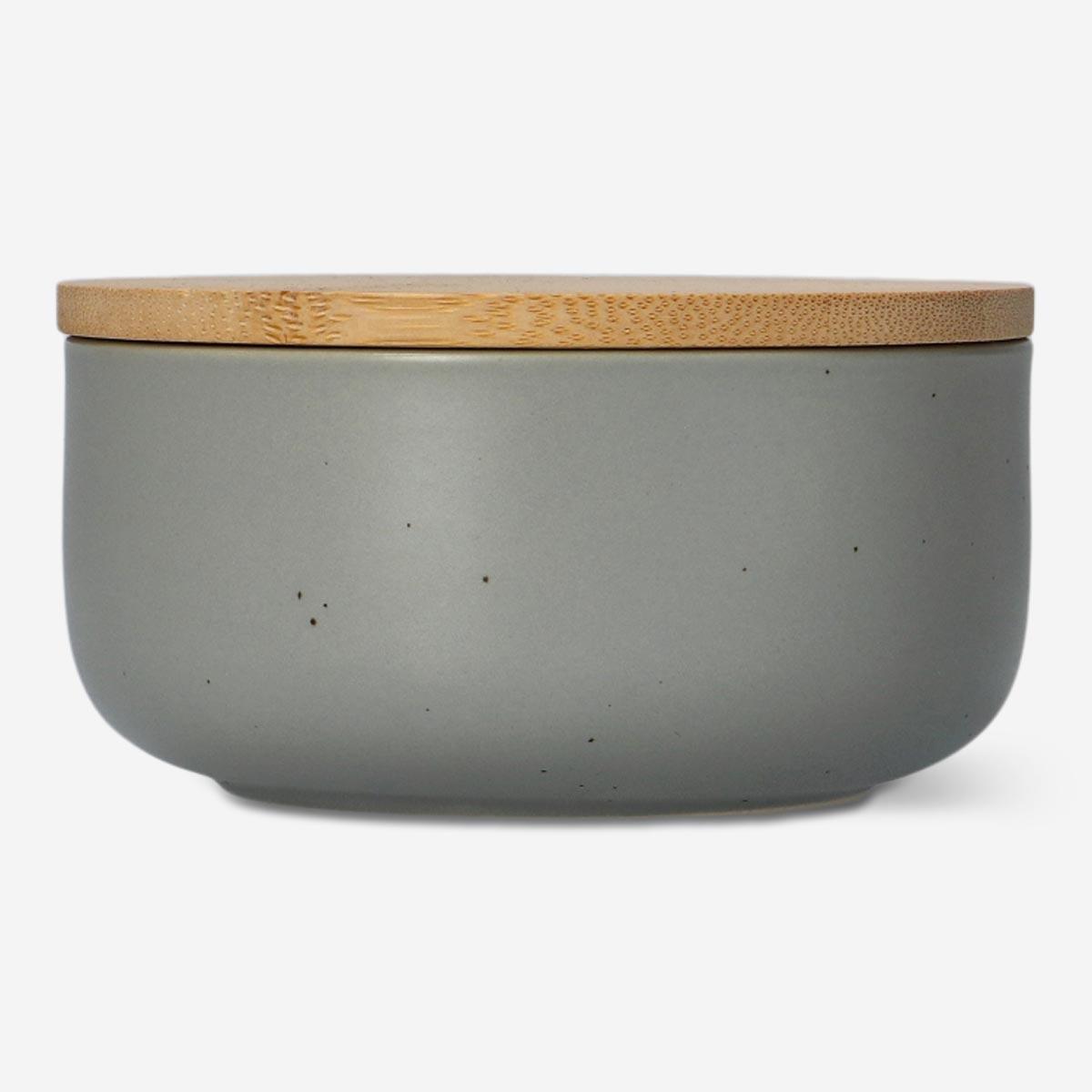 Grey storage jar. 5 cm