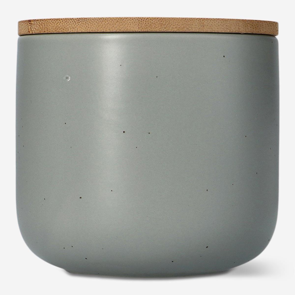 Grey storage jar. 9 cm
