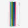 Multicolour reusable silicone straw