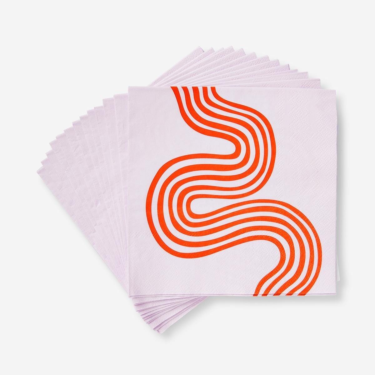 White serviettes napkins