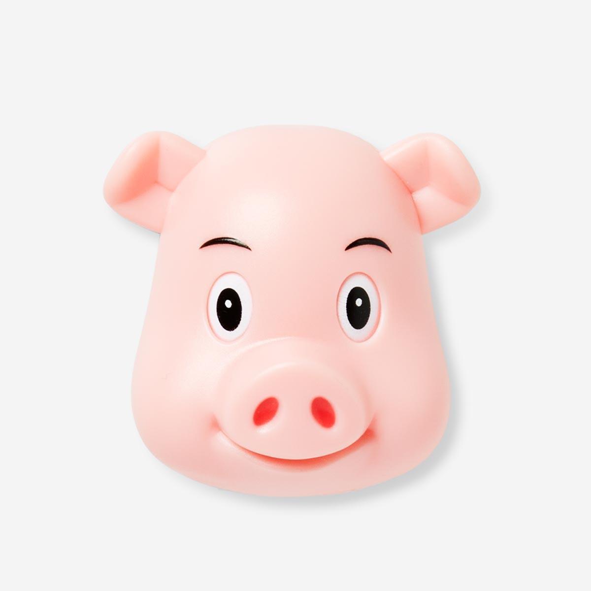 Pink Pig wall toothbrush holder