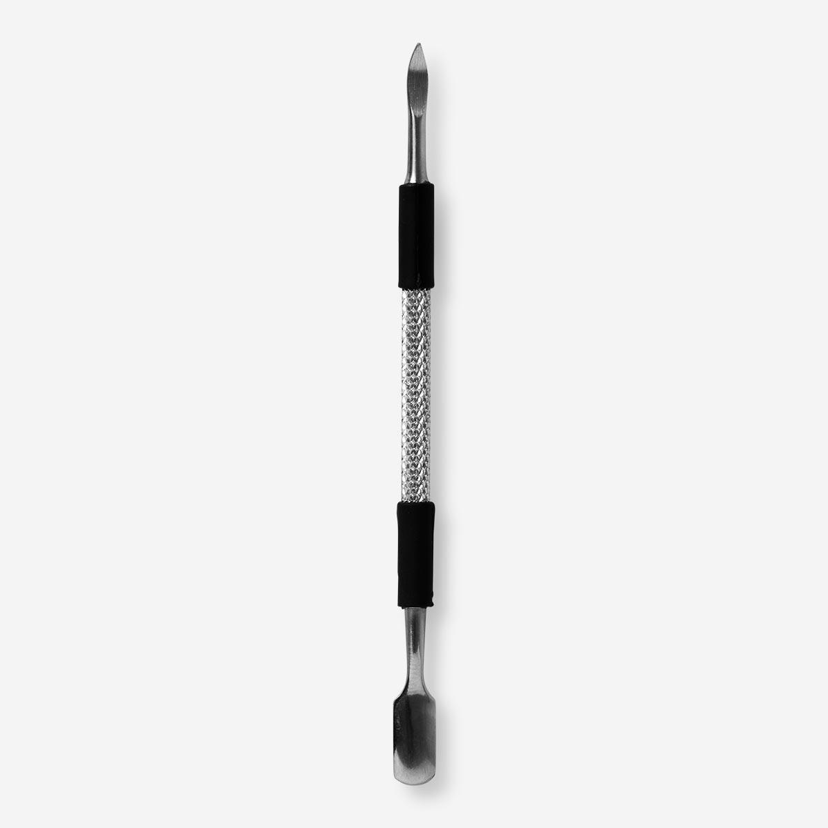 Steel cuticle nail pusher