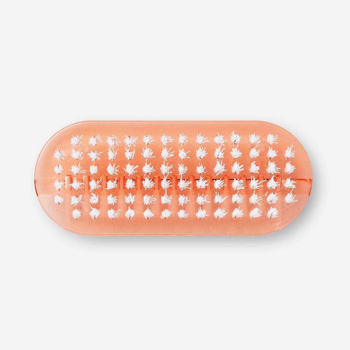 Peach recycled plastic nail brush