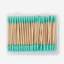 Turquoise bamboo cotton buds. 200 pcs