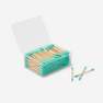 Turquoise bamboo cotton buds. 200 pcs