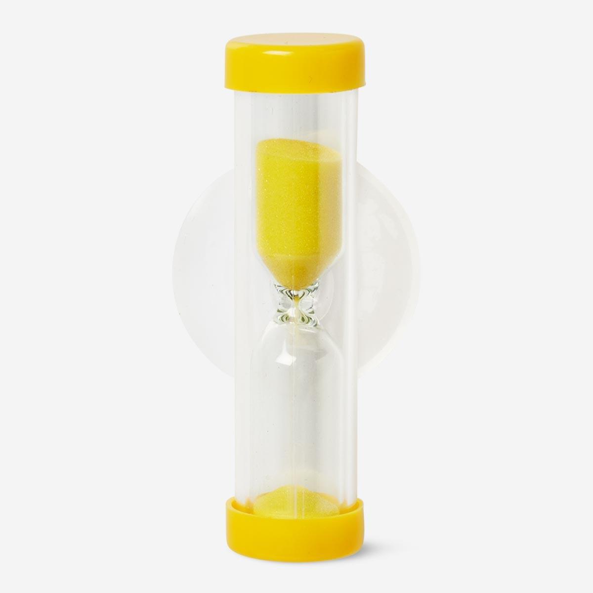 Yellow brush-your-teeth sand hourglass