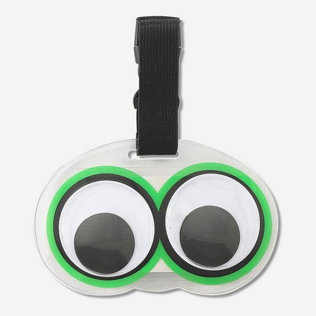 Green googly eyes luggage tag