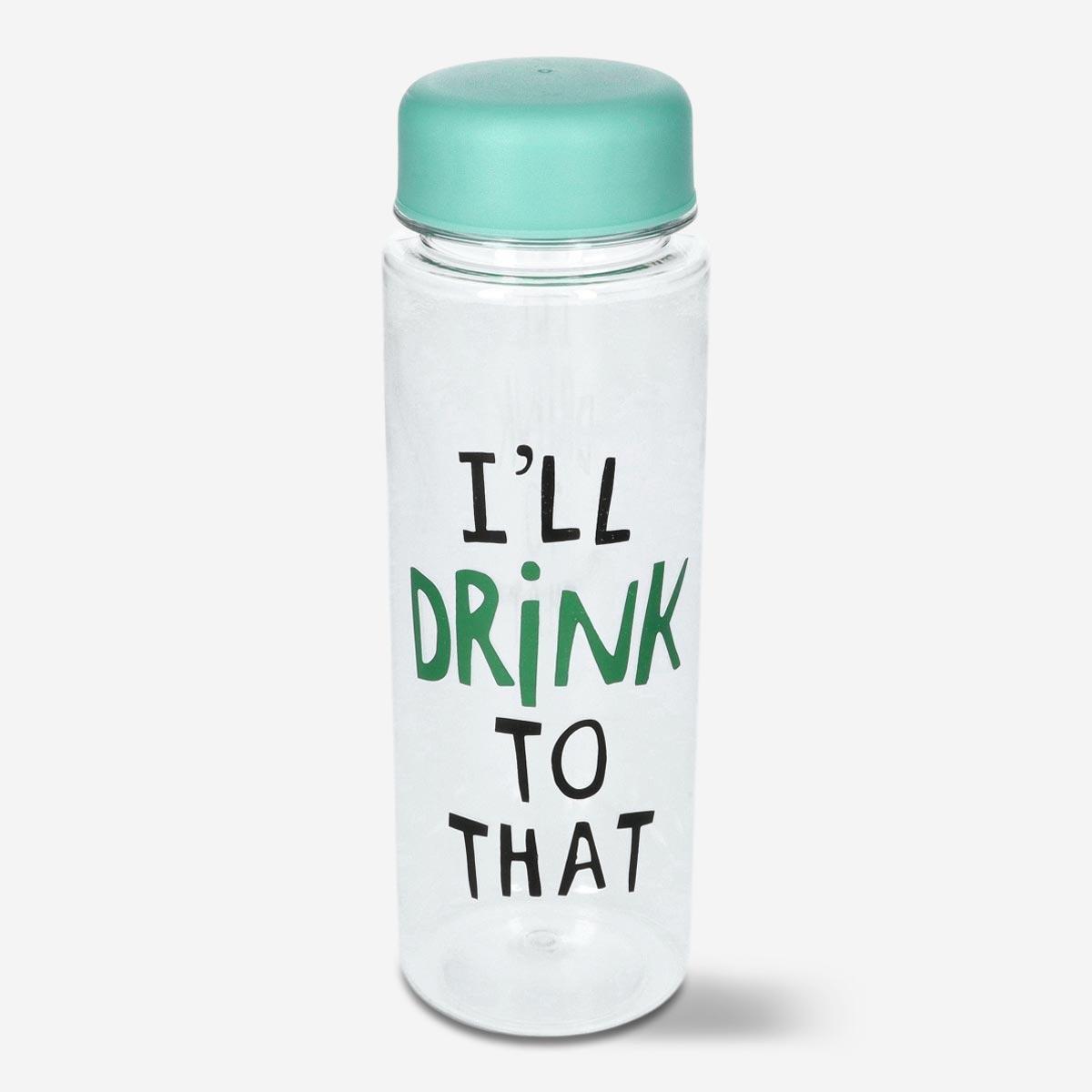 Green cap drinking bottle