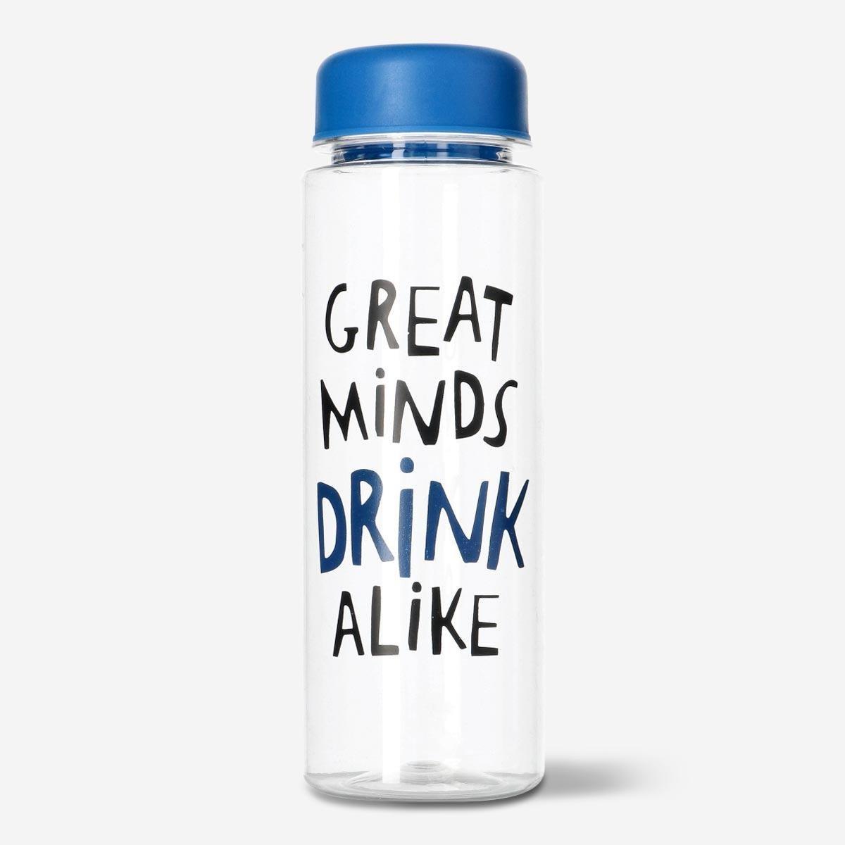 Blue cap drinking bottle