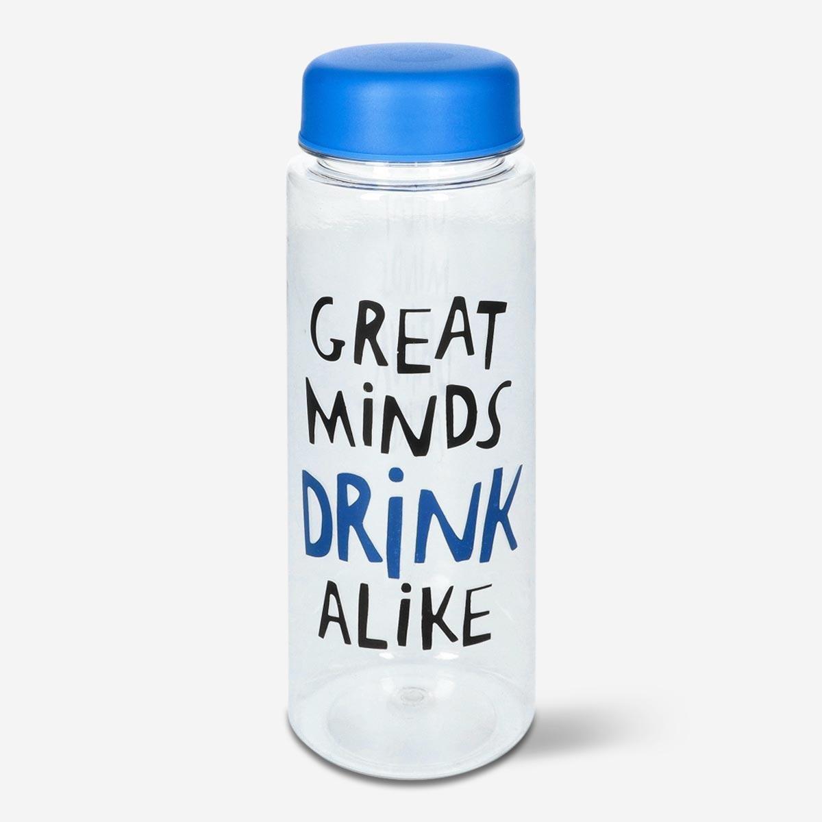 Blue cap drinking bottle