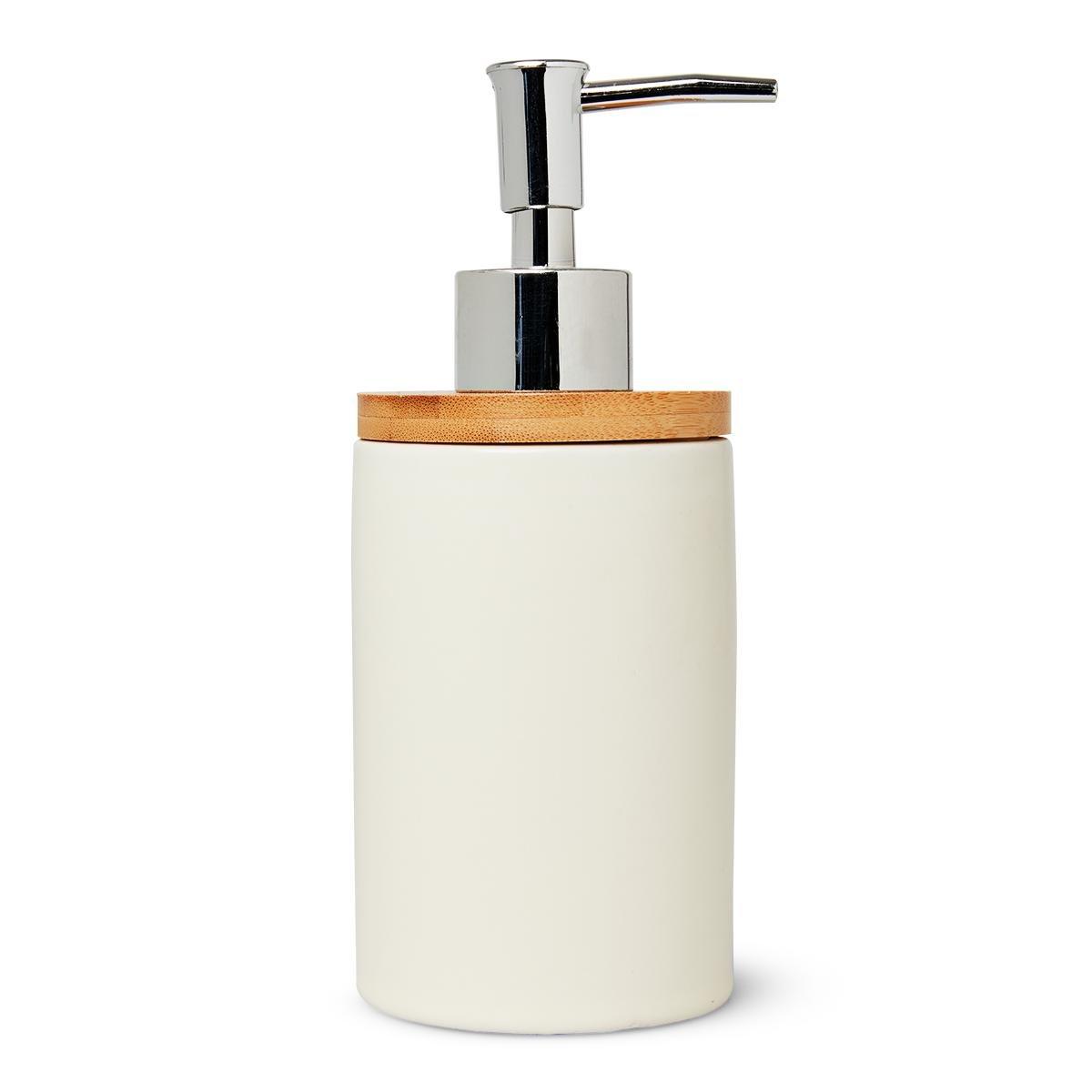 White ceramic soap dispenser