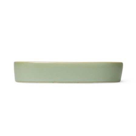 Green ceramic soap dish