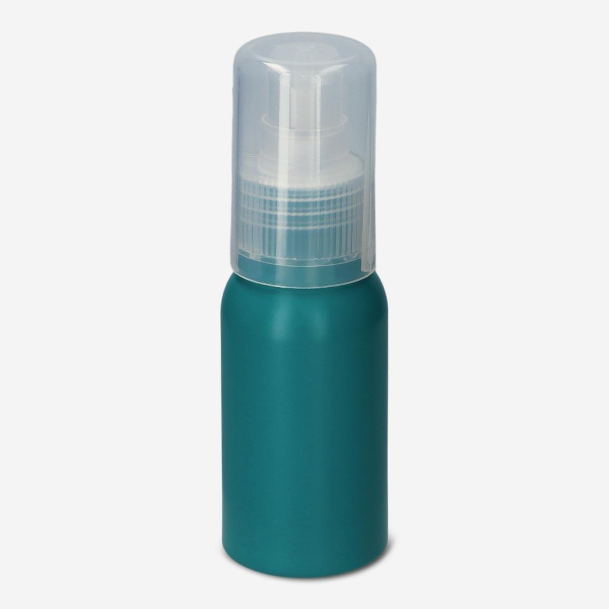 Green travel bottle. 50 ml