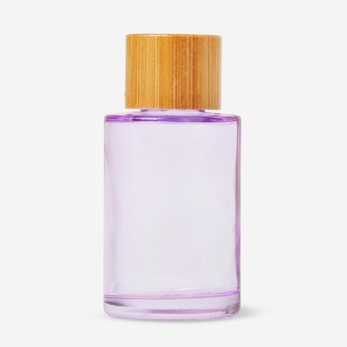 Pink glass travel bottle. 30 ml