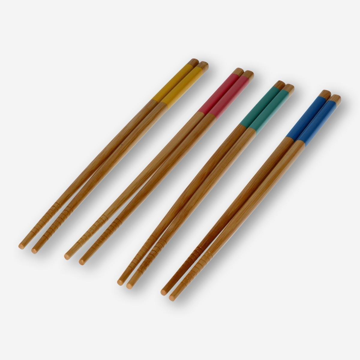 Multicolour bamboo chopsticks set