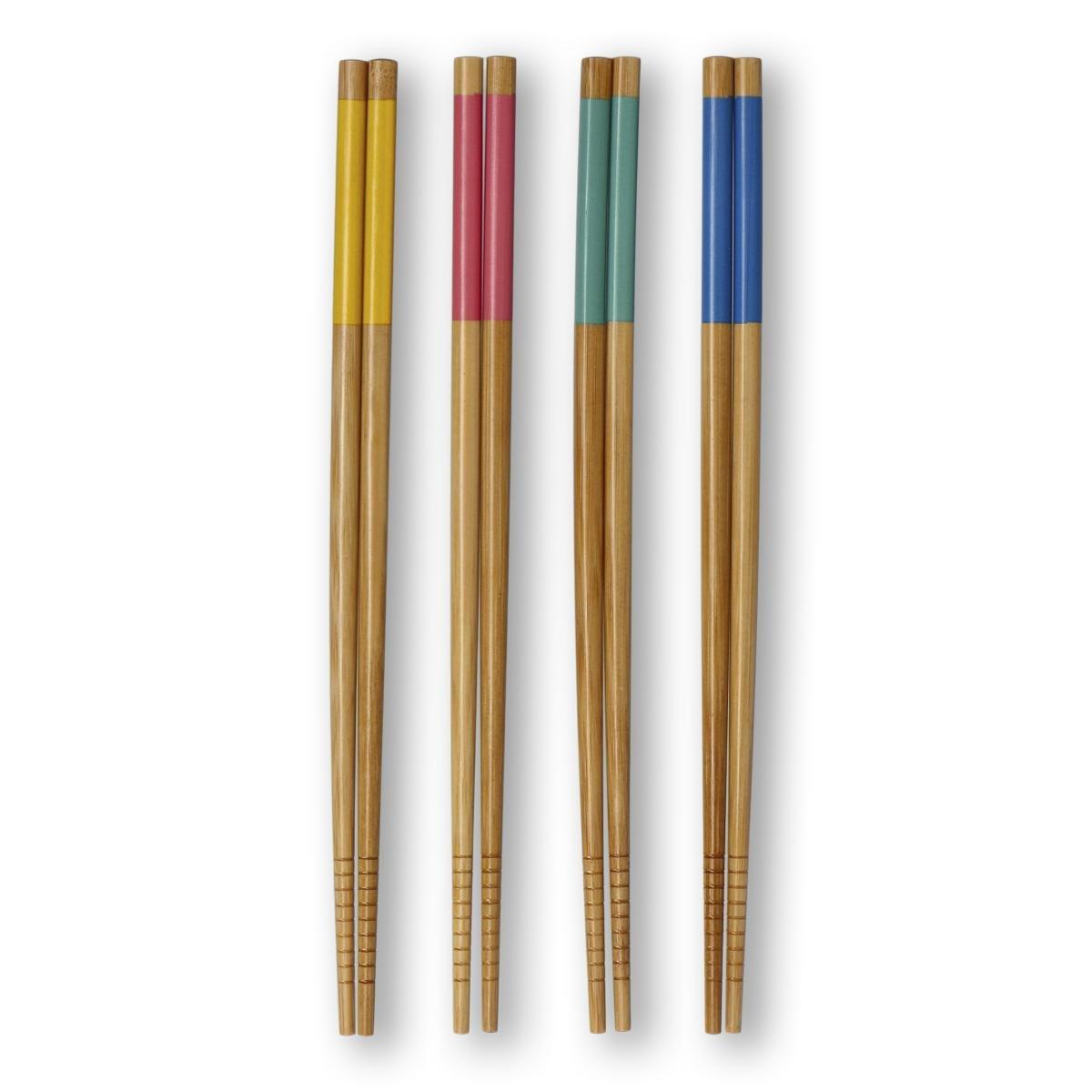 Multicolour bamboo chopsticks set