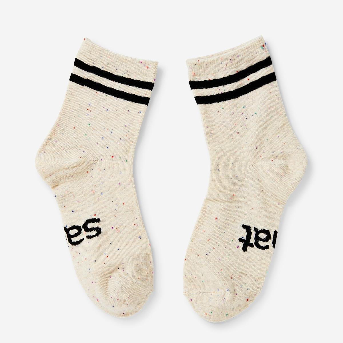 Beige say what socks. size 36-38