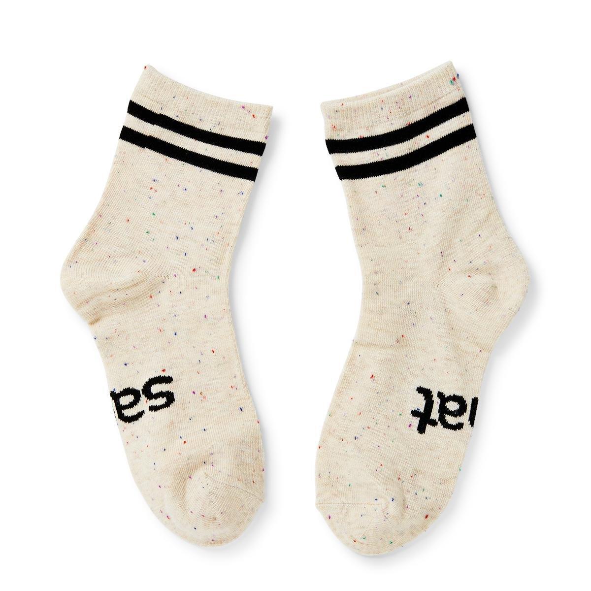 Beige say what socks. size 39-41